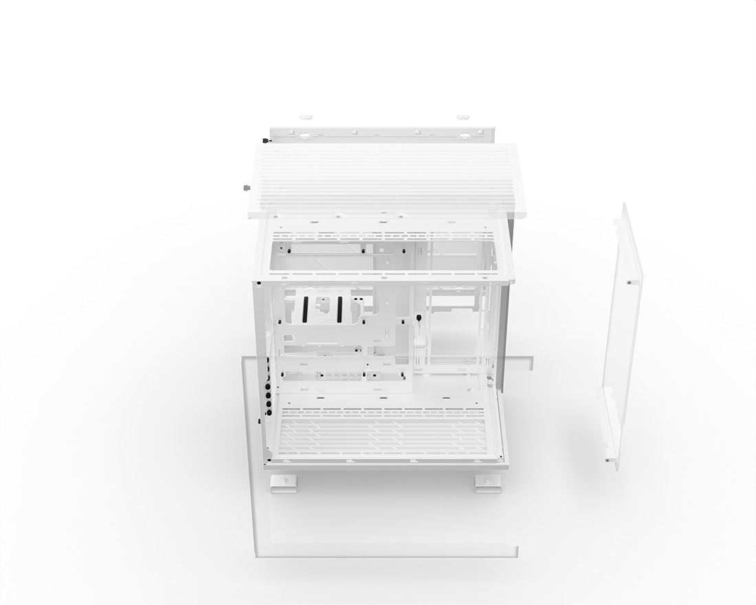 LIGHT BASE 600 DX | White Cajas de PC con funcionamiento